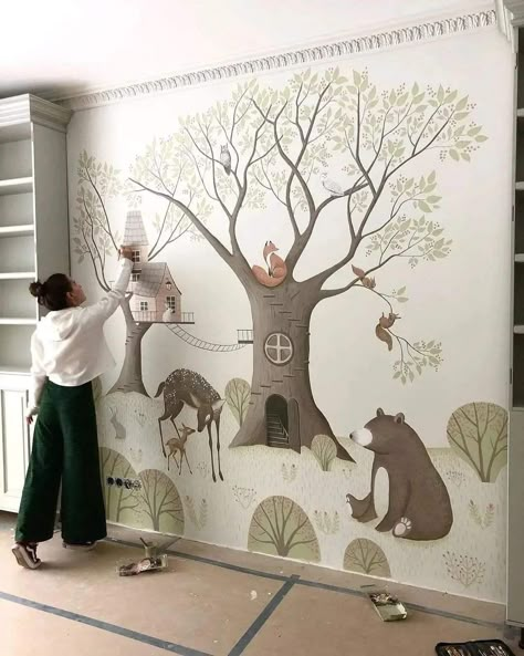 Nursery Murals Painted, Wall Murals For Kids, Ocean Mural, Kids Room Murals, Kids Room Paint, Nursery Mural, Room Wall Painting, Murals For Kids, Wall Murals Painted