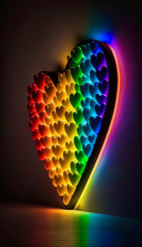 #love #loveyourself #heart #pride #pridemonth #wallpaper #led #rainbow Pridemonth Wallpaper, Rainbow Heart Wallpaper, Pride Phone Wallpaper, Black Leather Bracelet Men, Lgbt Wallpaper, Rainbow Wallpaper Backgrounds, Pride Wallpapers, Gay Pride Bracelet, Parade Outfit