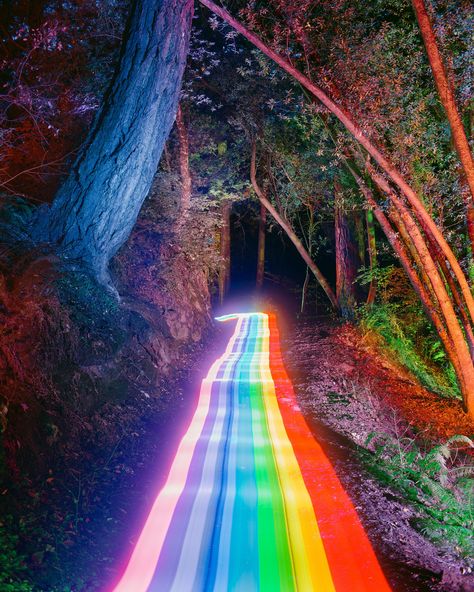 Rainbow Pictures, Rainbow Road, Scenic Roads, Dreamcore Weirdcore, Moon Dust, Rainbow Light, Rainbow Aesthetic, Rainbow Wallpaper, Trippy Art