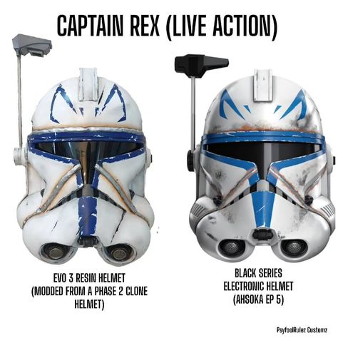 Captain Rex Helmet, Rex Helmet, Captain Rex, Black Series, Lego Star Wars, Slayer Anime, Live Action, Star Wars, Anime