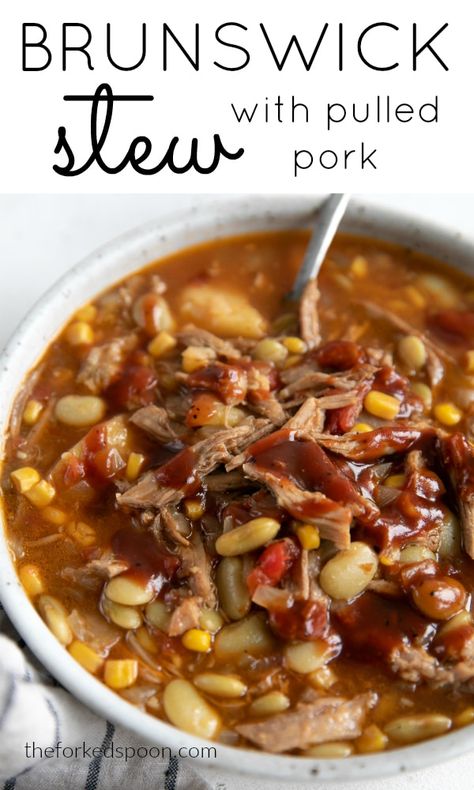 Brunswick Stew Recipe, Buttery Cornbread, Classic Southern Recipes, Brunswick Stew, Southern Recipe, Game Meat, Creamy Coleslaw, French Recipes, Shredded Pork