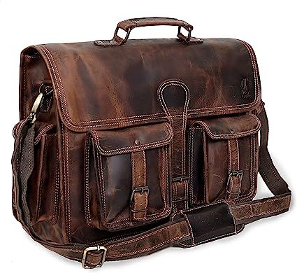 Size : 18" Wide 13" High 5" Deep Color : Brown Material : Genuine Leather Vintage Laptop Bag, Office Bags For Men, Vintage Leather Messenger Bag, Messenger Bag For Men, Leather Computer Bag, Leather Messenger Bag Laptop, Vintage Briefcase, Mens Satchel, Laptop Messenger Bags