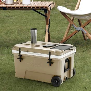 Sunjoy 60 Qt. Solar Cooler | Wayfair Camping Inspo, Cooler With Wheels, Ice Chest Cooler, Camping Coolers, Igloo Cooler, Ice Cooler, Ice Chest, Mojave Desert, Beverage Cooler