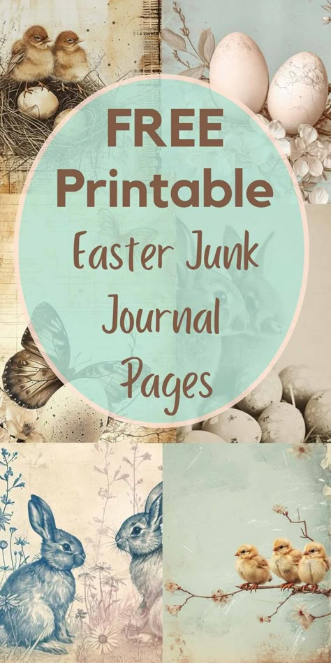 Indulge in creativity with over 80 free printable Easter junk journal pages, perfect for crafting unique keepsakes and art projects. From vintage-inspired designs to whimsical Easter motifs, these printable pages are a treasure trove for journaling enthusiasts. Embrace the spirit of Easter and elevate your crafting with these delightful free printables! (source: Pinterest) #Eastercrafts #junkjournaling #printablepages" Easter Vintage Cards, Vintage Rabbit Printables Free, Easter Scrapbook Ideas, Easter Clip Art Free Printable, Vintage Bunny Art, Easter Junk Journal Ideas, Free Printable Words For Junk Journals, Junk Journal Pages Free Printable Vintage Ephemera, Rabbit Printables Free