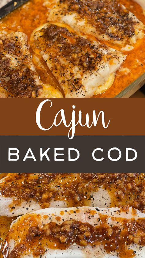 Cajun Baked Fish Recipes Oven, Cajun Cod Fish Recipes Baked, Cajun Baked Fish, Cajun Baked Cod, Cajun Cod Fish Recipes, Cajun Cod Recipes, Baked Cod Recipes Oven Easy, Haddock Fish Recipes, Baked Cod Recipes Oven