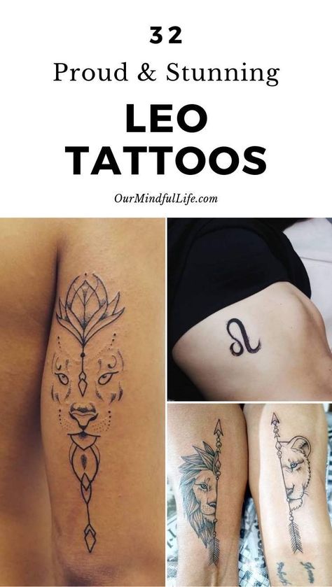 Leo Mens Tattoo, Leo Goddess Tattoo Zodiac Signs, Zodiac Tattoo Ideas Leo, Woman Leo Tattoos, Leo Heart Tattoo, Leo Feminine Tattoo, Womens Leo Tattoos, Zodiac Tattoos For Leo, Leo Sign Tattoo Men