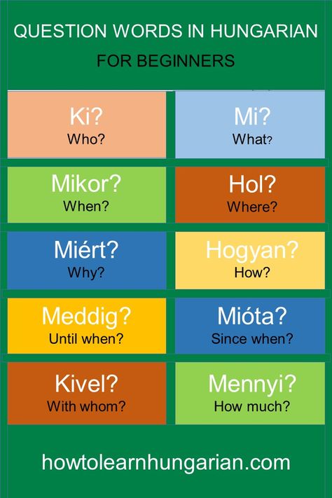 Turists usually ask questions, but how to do that in Hungarian? In fact, it is really easy. Learn to ask basic questions in Hungarian in this free online lesson! Hungarian Vocabulary, Hungarian Phrases, Hungarian Words, Learn Hungarian, Learning Hungarian, Hungarian Language, Basic Questions, Words And Phrases, French Language Learning