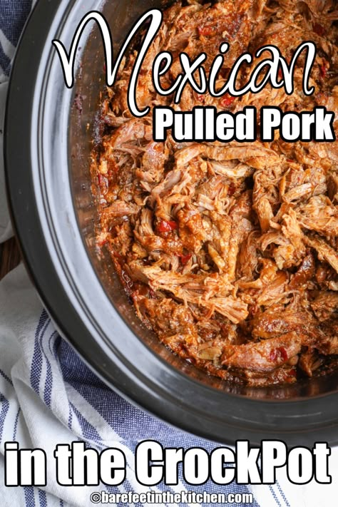 Slow Cooker Mexican Pulled Pork Pork Shoulder Roast Crock Pot, Crockpot Pork Shoulder, Mexican Pulled Pork Recipe, Mexican Pork Recipes, Pork Loin Crock Pot Recipes, Pork Roast Crock Pot Recipes, The Best Pulled Pork, Best Pulled Pork, Pulled Pork Enchiladas