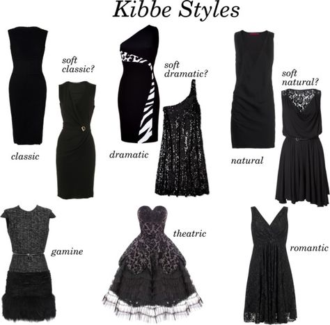 "Little Black Dresses, Kibbe Style?" by mpsakatrixie on Polyvore Soft Classic Dresses, Soft Natural Dresses, Black Classic Dress, Theatrical Romantic Style, Kibbe Style, Kibbe Types, David Kibbe, Kibbe Romantic, Theatrical Romantic