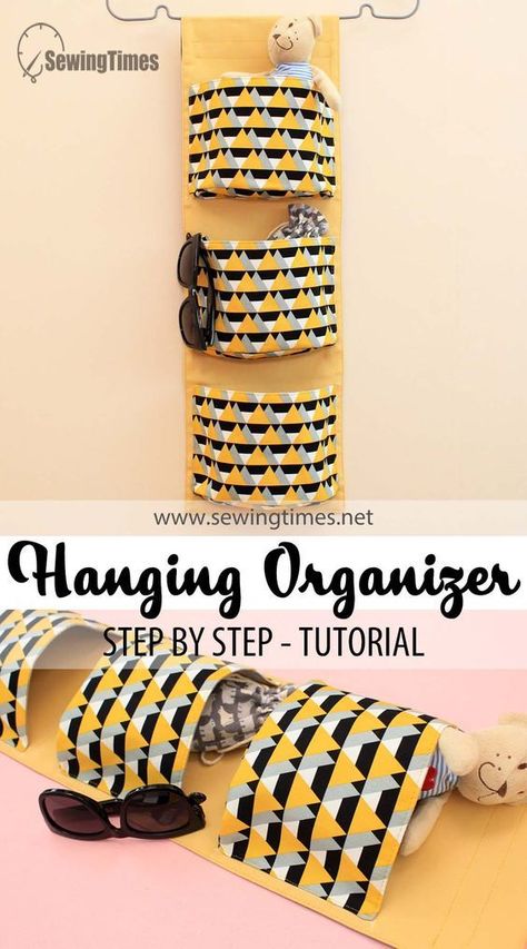 Hanging Organizer Sewing Pattern, Fabric Hanging Storage, Hanging Organizer Diy Sew, Sew Hanging Wall Organizer, Sew Wall Organizer, Wall Hanging Organizer Diy, Diy Wall Hanging Basket, Sewing Hanging Organizer, Sew Hanging Organizer