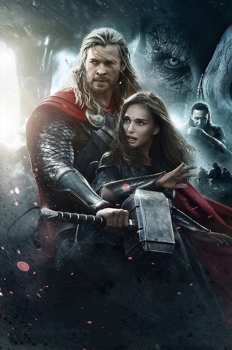 Thor and Jane. I ship these two like it's my job. Thor Posters, Dark Kingdom, Thor Wallpaper, Thor The Dark World, Thor 2, New Thor, Film Trailer, Jane Foster, Chris Hemsworth Thor