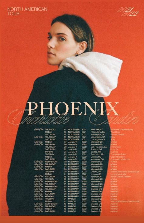 Charlotte Cardin, Tour Posters, Independent Women, North American, Wall, Design, Los Angeles