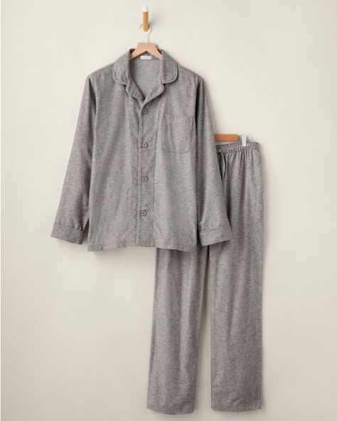 Men's Organic-Pima-Cotton Flannel Pajamas | Garnet Hill