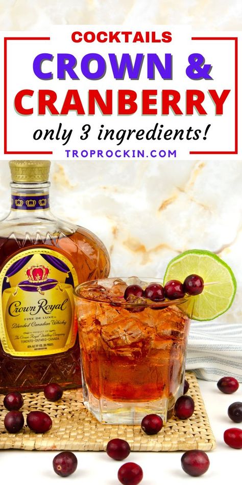 Crown And Sprite Drink, Mixed Drinks With Crown Royal, Crown Royal Vanilla Drinks Recipes, Crown Drinks Cocktails, Crown Royal Drinks Recipes Easy, Crown Royal Recipes Drinks, Crown Cocktails Recipe, Crown Royal Cocktails Recipes, Crown Royal Mixed Drinks Recipes