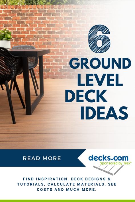 Discover these 6 ground level deck ideas to inspire your backyard build. 🌿🏡
Start planning today on www.decks.com

#OutdoorLiving #DeckDesign #BackyardGoals #DIYDeck #DeckInspiration 10x10 Deck Ideas, Backyard Deck Ideas Ground Level, Deck Ideas Off Back Of House, Ground Level Deck Ideas, Small Deck Designs, Backyard Deck Ideas, Freestanding Deck, Deck Stair Railing, Ground Level Deck