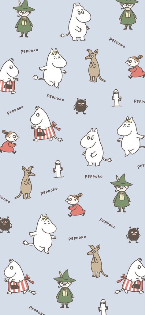 Moomin And Snufkin Wallpaper, Snufkin Wallpaper, Moomin And Snufkin, Moomin Wallpaper, Moomin Cartoon, Twitter, Animals, Blue