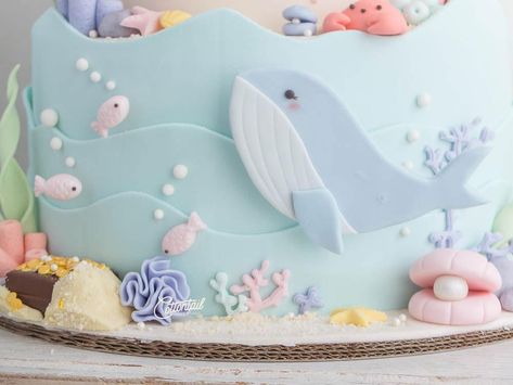 Under Sea Birthday Cake, Cake Under The Sea, Under The Sea Birthday Cake, Ocean Birthday Cakes, Under The Sea Cake, Sea Cake, Ocean Birthday Party, Ocean Cakes, Sea Cakes