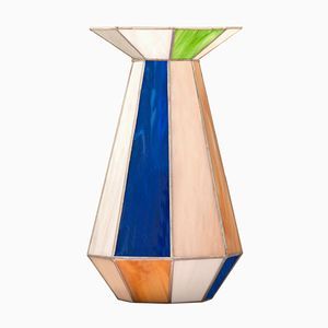 Big Vases, Glas Art, Vase Crafts, Patchwork Patterns, Modern Vase, Stained Glass Projects, Vases And Vessels, Modern Glass, Traditional Crafts