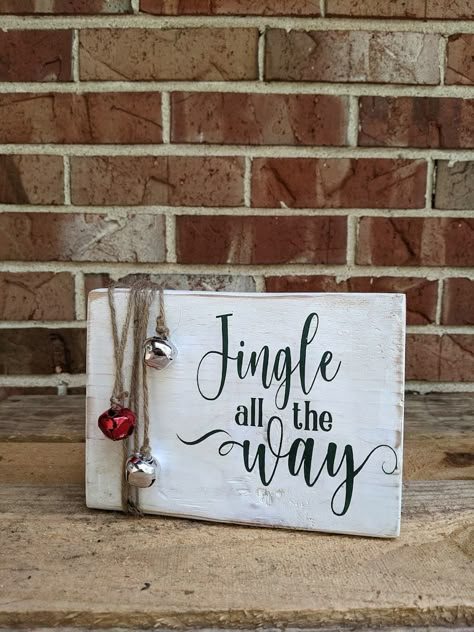 Jingle All the Way Block / Christmas Holiday Home Decor - Etsy Canada Small Christmas Wood Crafts, Jingle All The Way Sign, Christmas Vendor Ideas, Dollar Tree Wood Block Crafts, Diy Christmas Decorations For Inside, Diy Christmas Crafts For The Home, Christmas Blocks Wooden Diy, Wood Block Crafts Diy, New Craft Ideas 2023