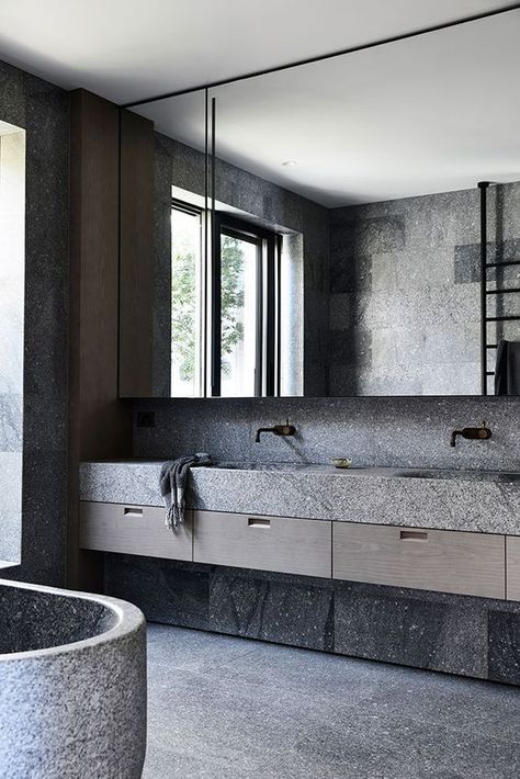 Grey Bathrooms Designs, Chalet Design, Design Apartment, Bad Design, Grey Bathrooms, Minimalist Bathroom, Be Aware, Best Interior Design, Beautiful Bathrooms