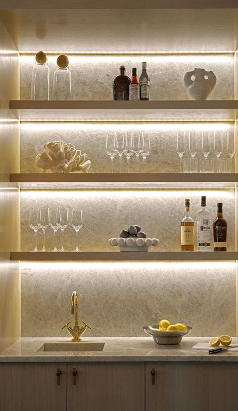 Modern Wet Bar, Wet Bar Designs, Sink Cabinets, Home Wet Bar, Home Bar Cabinet, Home Bar Rooms, Modern Home Bar, Home Wine Cellars, Bar Shelves