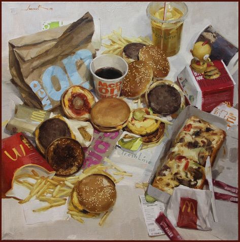 Food Artists Gcse, Kitchen Painting Art, Study Artwork, Art Identity, Paintings Wall Decor, Alevel Art, Nature Paint, Waste Art, Food Art Painting