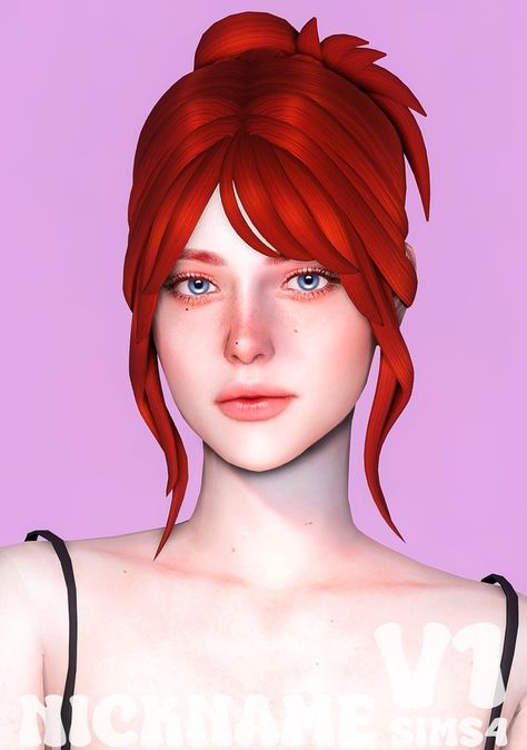 Ts4 Straight Hair Cc, Sims 4 Fringe Hair, Sims 4 Side Bangs Hair, Sims 4 Ponytail With Bangs, Sims 4 Messy Ponytail, Sims 4 Maxis Match Bangs, Sims4 Cc Short Hair Female, Sims 4 Cc Long Hair With Bangs Maxis Match, Sims Wolfcut