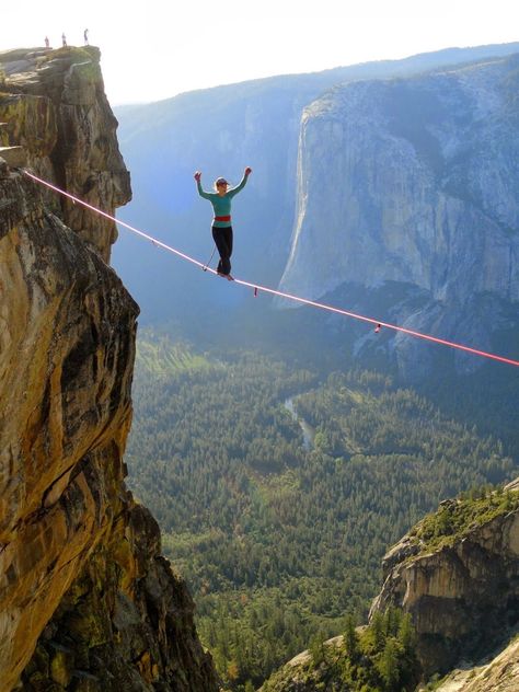 Slackline Girl, Sports Aesthetic, Outdoor Climbing, Last Words, Adventure Bucket List, Rock Climbers, Cycling Art, Famous Last Words, My Trip