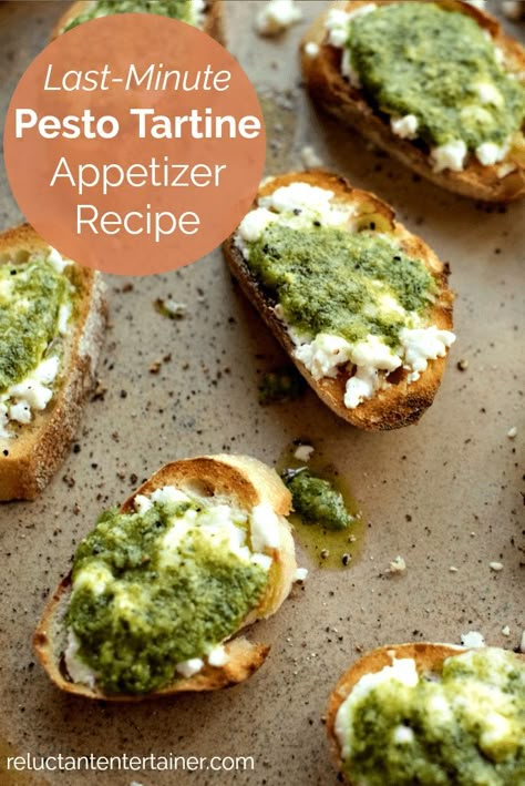 Pesto And Goat Cheese, Pesto Appetizers, Crostini Appetizers, Bruschetta Recipe, Eat Seasonal, Entertaining Recipes, Spring Fling, Glass Of Wine, Yummy Appetizers