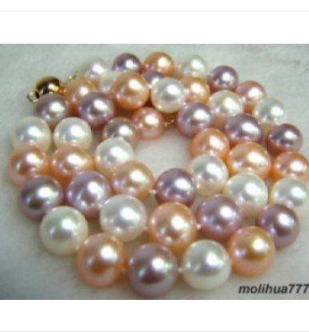 Charming Multicolor 12MM Shell Pearl pendant Necklace 18" with Gift Color Pearl Necklace, Pearl Theme, Multicolor Pearl Necklace, 90s Home, Real Pearl Necklace, Round Bead Necklace, Cultured Pearl Necklace, Pearl Necklaces, Pearl Pendant Necklace