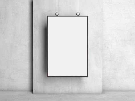 Free Hanging Frame Poster Mockup (PSD) Bauhaus Logo, Bedroom Mockup, Billboards Advertising, Frame Mockup Free, Fashion Mockup, Poster Mockup Free, Portrait Frames, Living Room Mockup, Mockup Wall Art