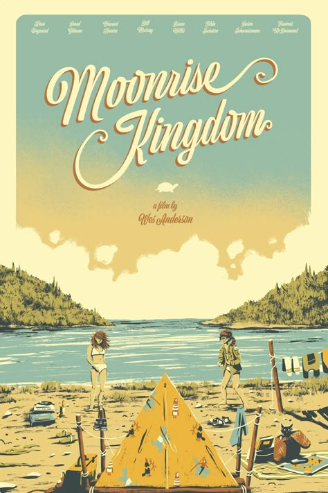 Moonrise Kingdom Wedding, Wes Anderson Movies Posters, Movie Poster Illustration, Wes Anderson Poster, Film Bro, Digital Painting Photoshop, Marvel Comics Vintage, Wes Anderson Movies, Iconic Scenes