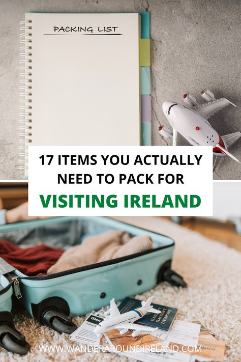 Creating your Ireland packing list? Here are 17 essentials you actually need to pack for Ireland to make your trip easier. Ireland Travel Essentials, Ireland Carry On Packing List, Outfits For Ireland In December, What To Pack For Ireland In May, Packing For Ireland In October, Ireland Packing List Spring, Ireland Travel Outfits Spring, Outfits For Ireland In May, Ireland Outfits Fall