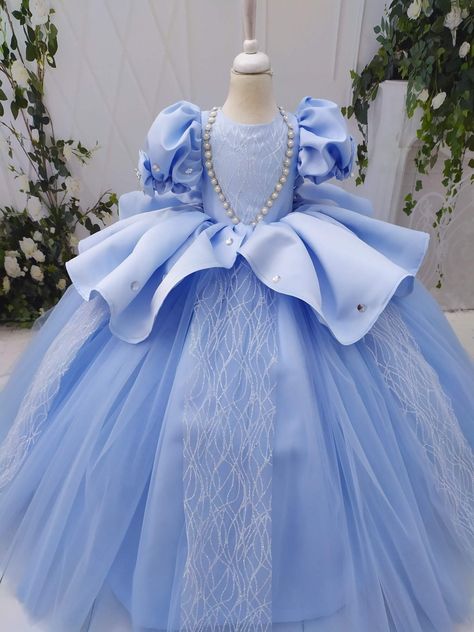 Baby Princess Party, Cinderella Dress For Girls, Baby Princess Dress, Baby Cinderella, Princess Party Dress, Birthday Princess Dress, Toddler Princess Dress, Party Dress Elegant, Girls Princess Dress