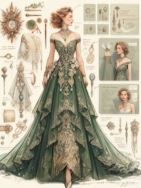 Ball Gowns Wedding Dress, Dreamy Gowns, Mode Tips, Old Fashion Dresses, Chique Outfits, Fantasy Dresses, Fashion Drawing Dresses, Dress Design Sketches, Fashion Illustration Dresses