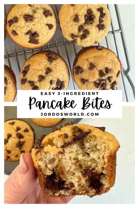 Easy Pancake Bites Pancake Bites Recipe, Easy Protein Pancakes, Raspberry Pancakes, Healthy Pancake, Easy Pancake, Pancake Bites, Prep Meals, Bite Size Food, Pancake Muffins