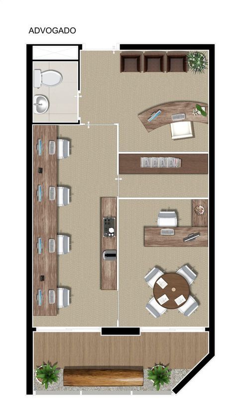 Small Office Plan, Office Room Layout, Lawyer Office Interior, Lawyer Office Design, Small Office Layout, Office Layout Plan, Design De Configuration, Law Office Design, Office Layout Ideas