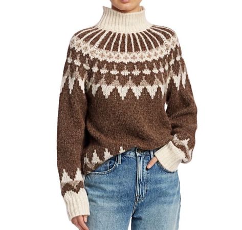 Norwegian Sweater, Icelandic Sweaters, Turtleneck Style, Country Women, Fair Isle Knitting, Wool Turtleneck, Knit Turtleneck Sweater, Vintage Models, Fair Isle Sweater