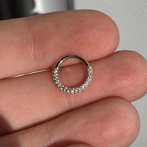 Septum Piercing Diamond, Gold Septum Piercing, Nose Septum Ring, Diamond Piercing, Gold Septum, Daith Earring, Nose Septum, Earring Piercing, Septum Nose