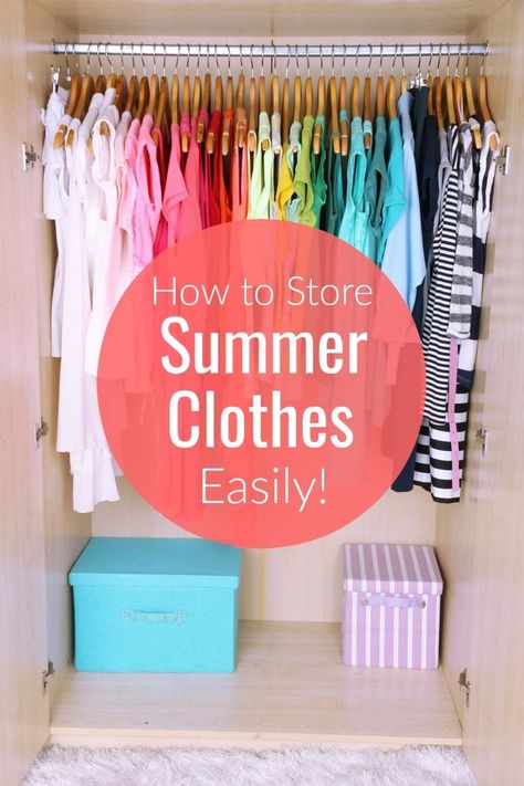 How To Store Summer Clothes Easily Plus Size Capsule Wardrobe, Summer Store, Store Decoration, Best Online Clothing Stores, Clothes Pin Crafts, Mom Diy, How To Store, Fall Capsule Wardrobe, Vintage Winter