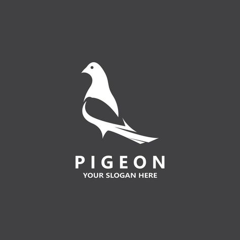 Pigeon bird logo vector icon illustration design template Pigeon Design, Pigeon Clipart, Pigeon Logo Design, Pigeon Illustration, Pigeon Symbolism, Pigeon Logo, Newspaper Logo, Pigeon Bird, Vector Icons Illustration