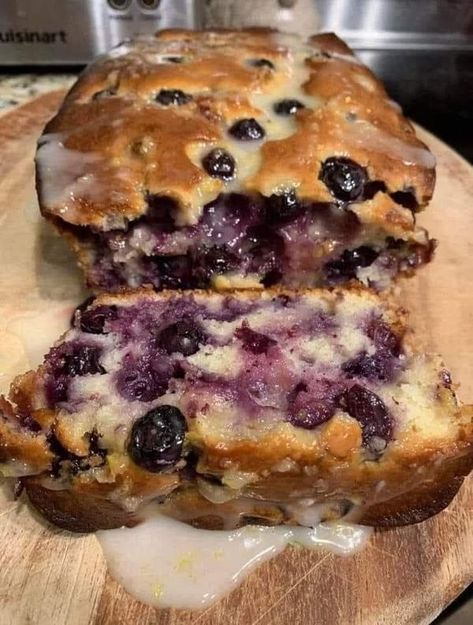 Bobby Flay Community - We Love To Eat ! | Lemon Blueberry Loaf | Facebook Blueberry Bread Recipe, Lemon Blueberry Loaf, Blueberry Loaf, Lemon Blueberry Bread, Lemon Bread, Bread Easy, Lemon Loaf, Blueberry Bread, Gateaux Cake