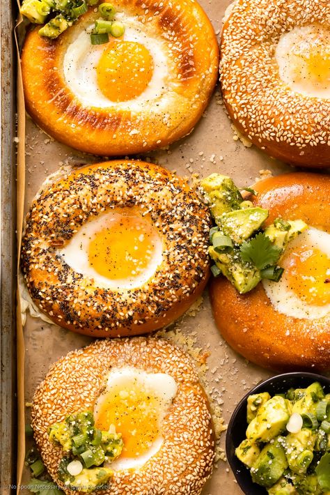 Loaded Bagel Sandwich, Pesto Egg Bagel Sandwich, Crispy Parmesan And Pesto Egg In A Bagel, Bagel Recipe Sandwich Breakfast, Eggs And Bagels Breakfast Recipes, Ways To Eat Bagels For Breakfast, Bagel And Egg Sandwich, Cheesy Eggy Bagels, Bagel Egg Breakfast