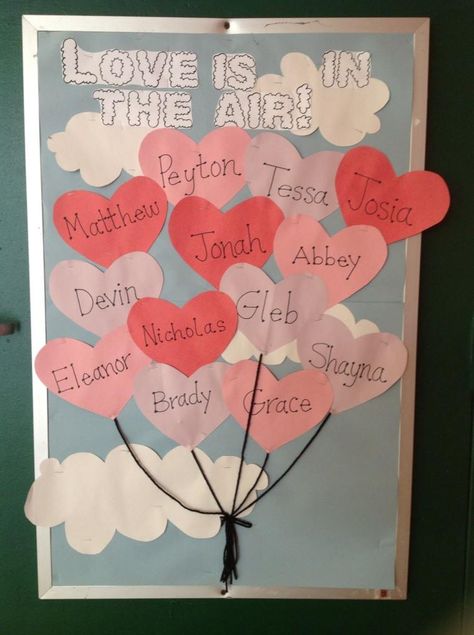 Love Is In The Air Bulletin Board, Valentines Door Decorations Classroom, Toddler Bulletin Boards, Classroom Door Displays, Valentines 2024, Valentine Bulletin Boards, Toddler Valentine Crafts, Valentine Stuff, February Classroom