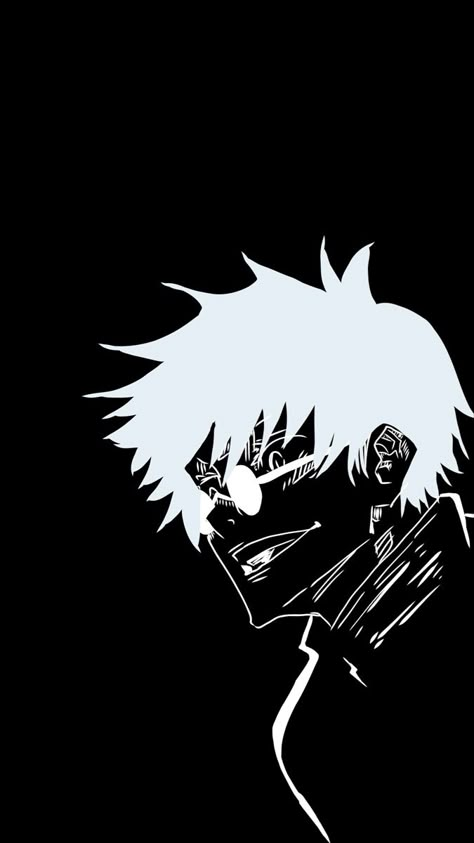 gojo satoru jujutsu kaisen anime manga wallpaper background phone black and white Gojo Satoru Minimalist Wallpaper, Gojo Satoru Black Background, Black Jujutsu Kaisen Wallpaper, Gojo Minimalist Wallpaper, Gojo Satoru Dark Wallpaper, Gojo Wallpaper Black And White, Black Anime Lockscreen, Gojo Satoru Wallpaper Black And White, Gojo Black And White Wallpapers