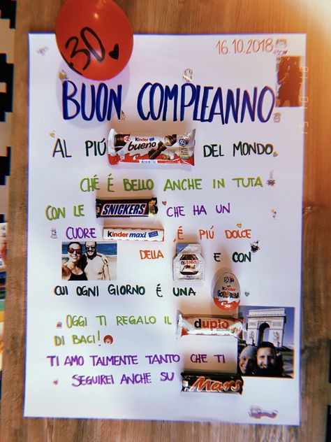 Idea maxi biglietto di compleanno super golosa 🍫 Eighteenth Birthday, Valentine's Day Quotes, Happy B Day, Princess Party, Happy Birthday Cards, San Valentino, Boyfriend Gifts, Diy Gift, Diy Gifts