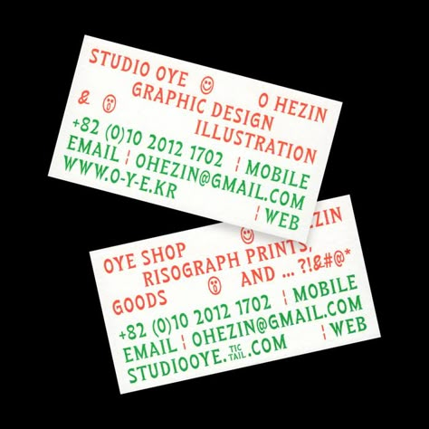 Business Card Fonts, Identity Design Inspiration, Name Card Design, Self Branding, Riso Print, Web Design Studio, Risograph Print, Print Layout, Business Cards Creative