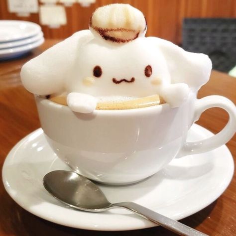 Kawaii Cooking, Cute Snacks, Cute Food Art, Kawaii Food, Cute Desserts, Latte Art, Food Obsession, Cafe Food, Coffee Art