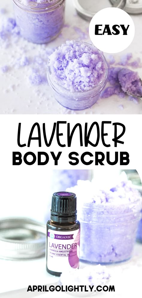 Lavender Sugar Scrub Diy Sugar Scrubs, Diy Body Scrubs, Diy Sugar Scrub Recipe, Homemade Scrubs, Lavender Sugar, Diy Sugar Scrub, Lavender Sugar Scrub, Salt Scrubs, Bath Scrubs