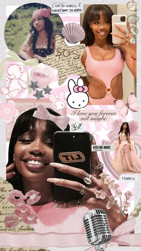 • 𝐒𝐙𝐀 • #sza #sossza #pink Sza Wallpapers, Sza Collage Wallpaper, Sza Songs, Sza Aesthetic, Sza Singer, Pink Glitter Wallpaper, Pretty Wallpaper Ipad, Cute Lockscreens, I Love Being Black